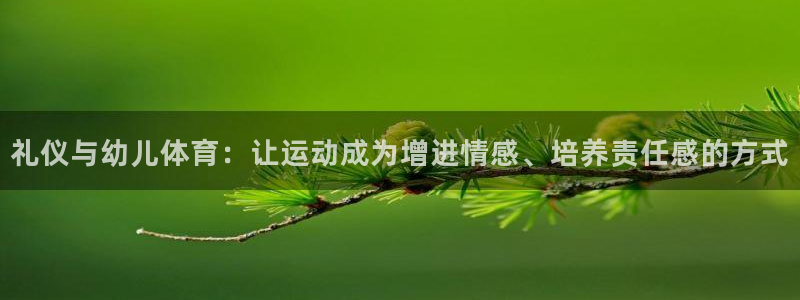 礼仪与幼儿体育：让运动成为增进情感、培养责任感的方式